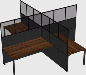 Quad office cubicles