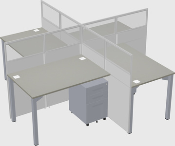 Quad office cubicles