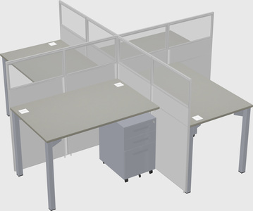 Quad office cubicles