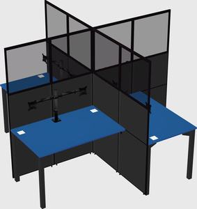 Quad office cubicles