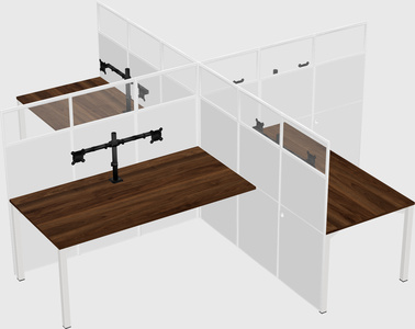 Quad office cubicles