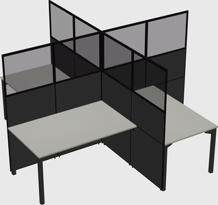 Quad office cubicles