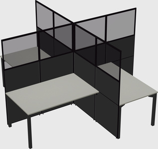 Quad office cubicles