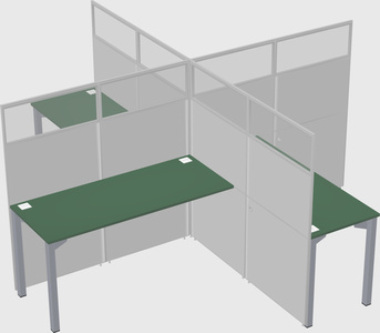 Quad office cubicles