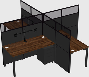 Quad office cubicles