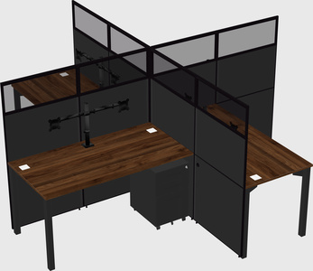 Quad office cubicles