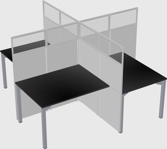 Quad office cubicles