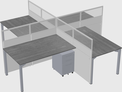 Quad office cubicles