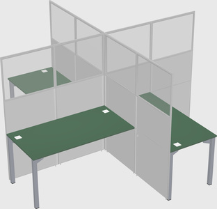 Quad office cubicles