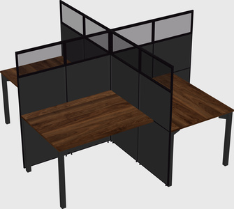 Quad office cubicles