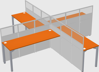 Quad office cubicles