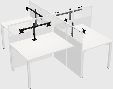 Quad office cubicles