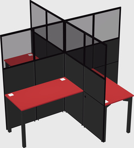 Quad office cubicles