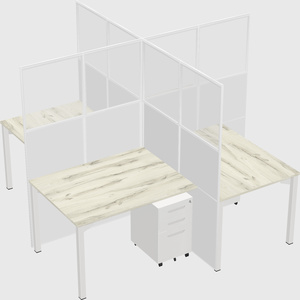 Quad office cubicles