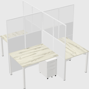 Quad office cubicles