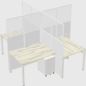 Quad office cubicles