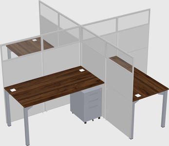 Quad office cubicles