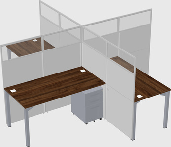 Quad office cubicles