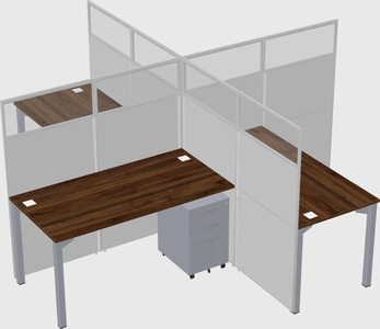 Quad office cubicles