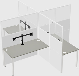 Quad office cubicles