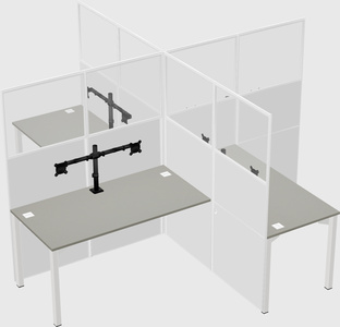Quad office cubicles