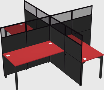 Quad office cubicles