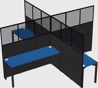 Quad office cubicles