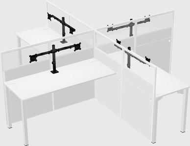 Quad office cubicles