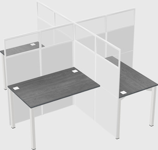 Quad office cubicles