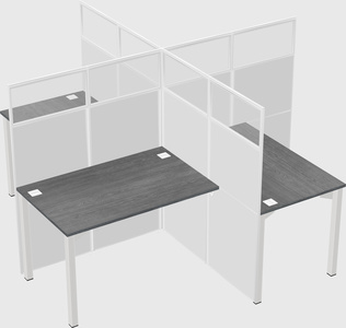 Quad office cubicles