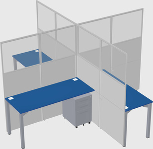 Quad office cubicles