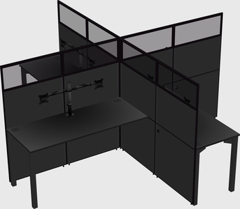Quad office cubicles