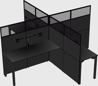 Quad office cubicles