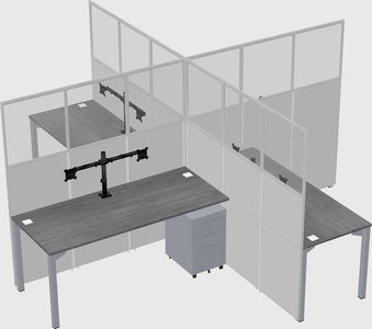 Quad office cubicles