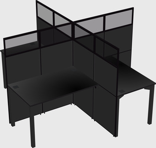 Quad office cubicles