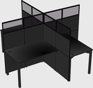Quad office cubicles