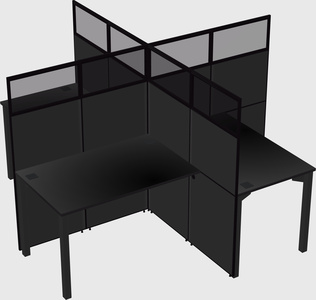 Quad office cubicles