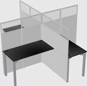 Quad office cubicles