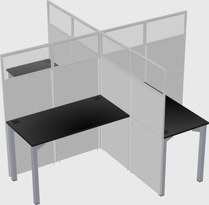 Quad office cubicles