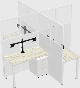Quad office cubicles