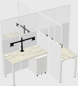 Quad office cubicles