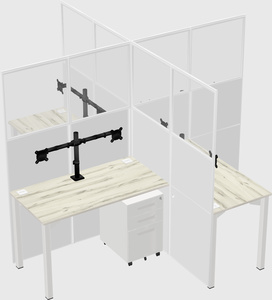 Quad office cubicles
