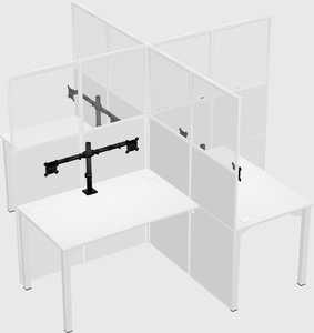 Quad office cubicles