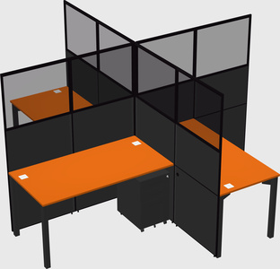 Quad office cubicles