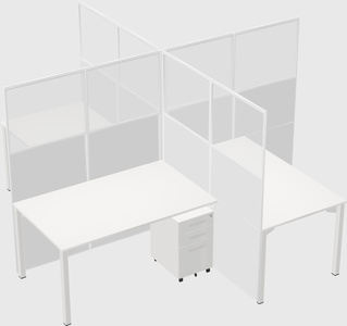 Quad office cubicles