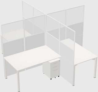 Quad office cubicles