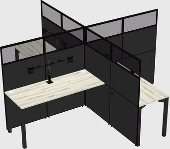 Quad office cubicles