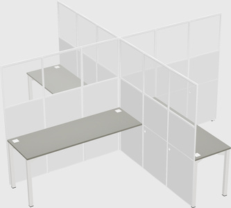 Quad office cubicles