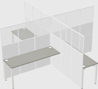 Quad office cubicles