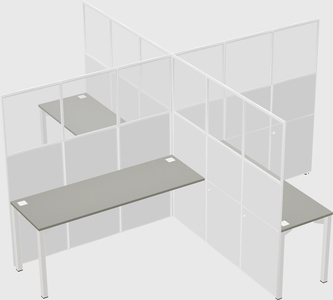 Quad office cubicles